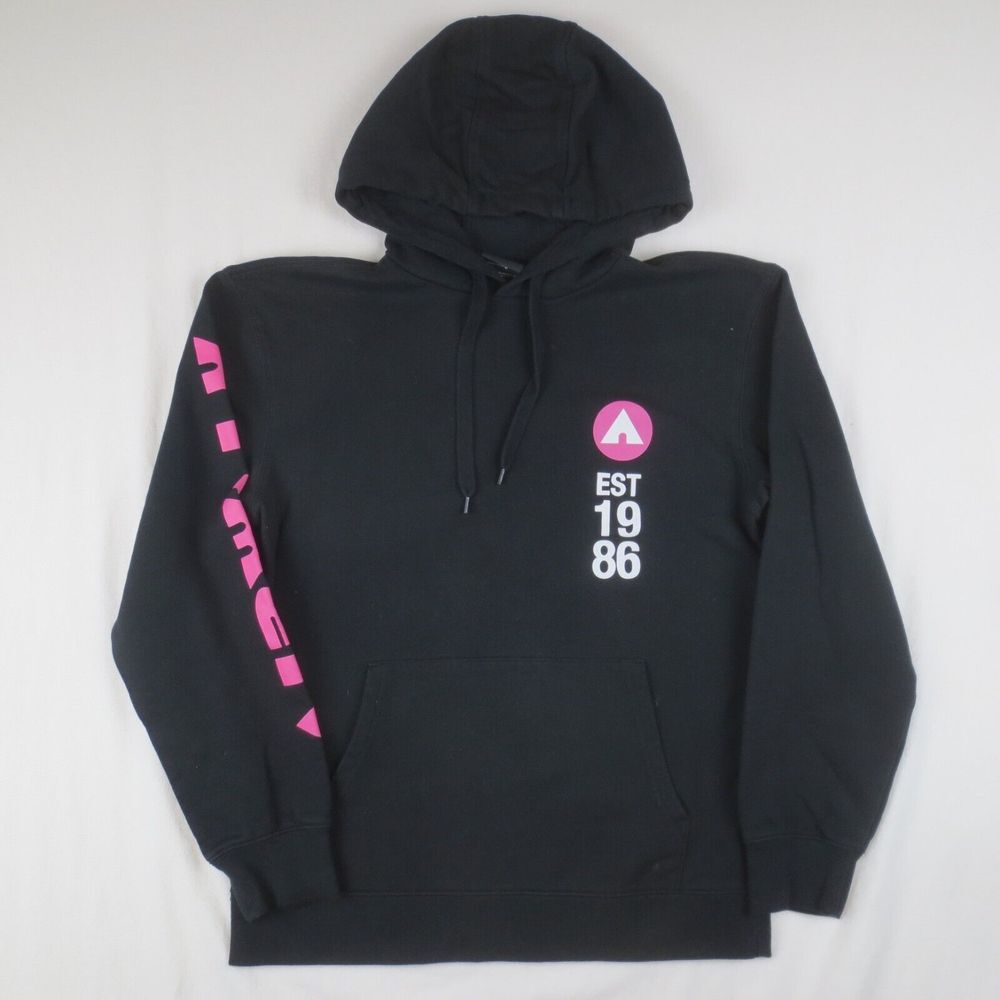 Airwalk Est 1986 Hoodie Youth Med Black Long Sleeve Pullover Logo Skater 80s 90s